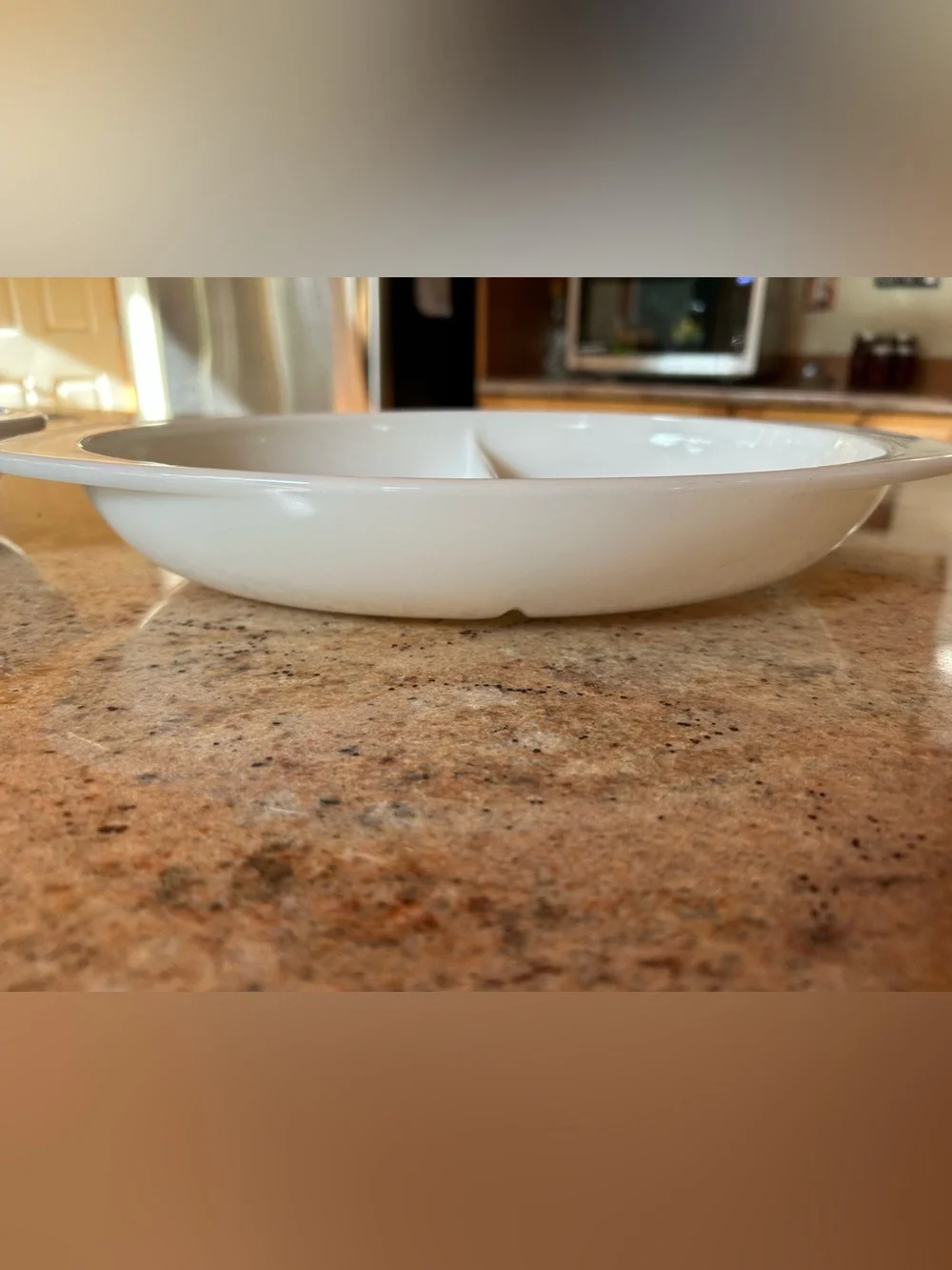 Pyrex #1083 Divide-A-Dish Milk Glass for multiple side dishes 1.5 Qt Vintage